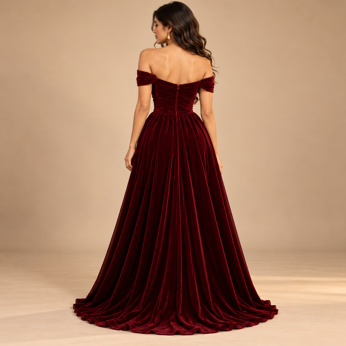 Rosewine Sweetheart Gown