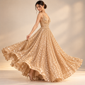 Champagne Gold Sequin Gown